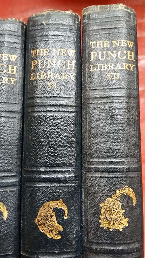 SET OF 14 ANTIQUE BOOKS : THE NEW "PUNCH" LIBRARY circa 1900