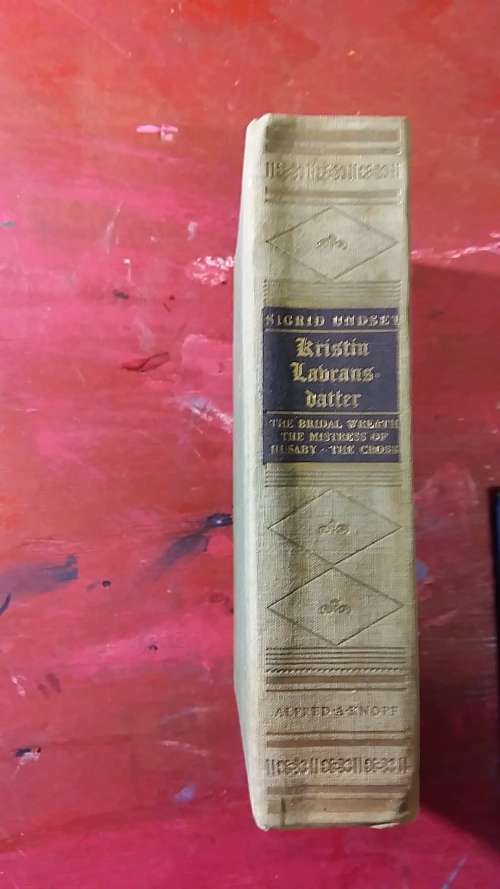 KRISTIN LABRANSDATTER by SIGRID UNDSET NOBEL PRIZE EDITION PUBLISHED 1929