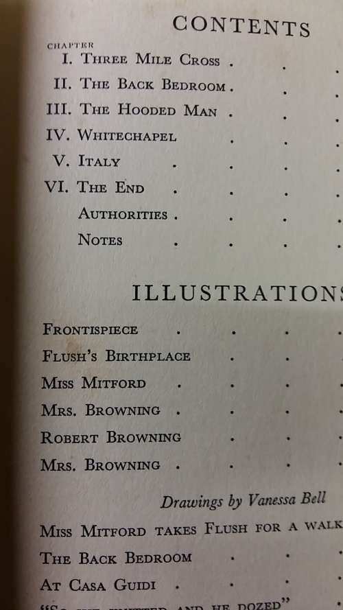 FLUSH, A BIOGRAPHY by VIRGINIA WOOLF ; FIRST EDITION 1933