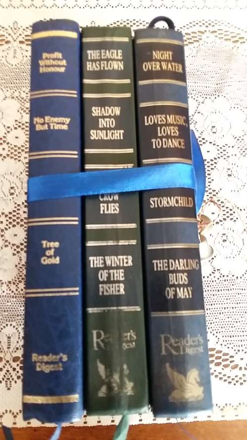 SET OF 3 VINTAGE BOOKS FOR READING OR DECOR