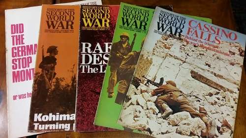 HISTORY OF THE SECOND WORLD WAR SERIES : SET OF 5 COLLECTABLE MAGAZINES ON WW2