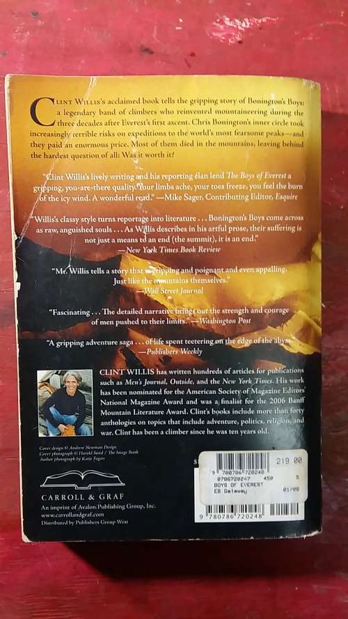 THE BOYS OF EVEREST by CLINT WILLIS