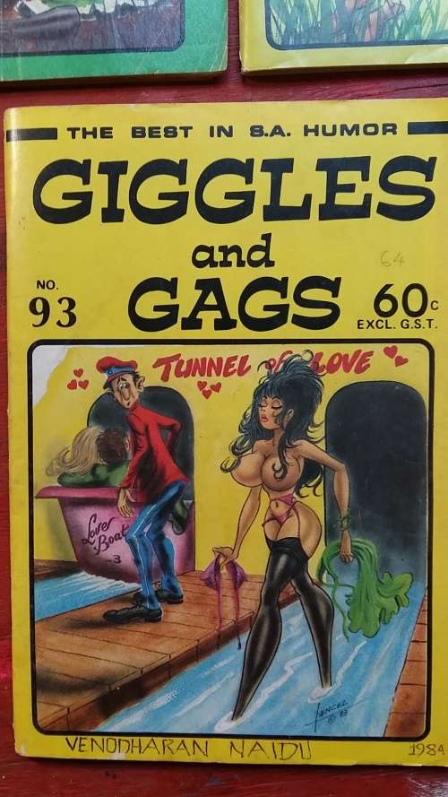 SET OF 5 COLLECTABLE GIGGLES AND GAGS BOOKS FROM THE 1980'S BY LENCEL