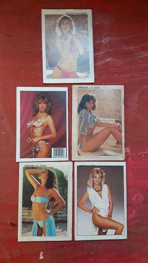 SET OF 5 COLLECTABLE GIGGLES AND GAGS BOOKS FROM THE 1980'S BY LENCEL