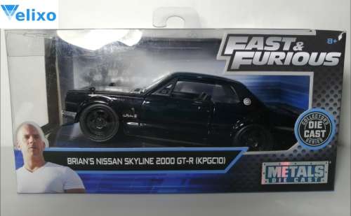 Fast and Furious Diecast Brians 1971 Skyline 2000 GT-R Scale 1/32 JADA