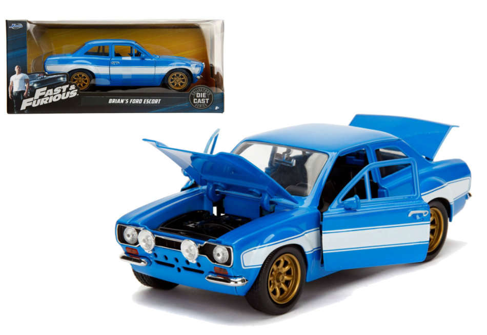 Fast and Furious Diecast Brians 1970 Ford Escort MK1 Scale 1/24 JADA