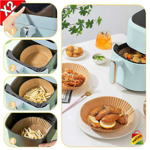 Airfryer Paper Liners Air Fryer Basket Parchment (2 PACKS)