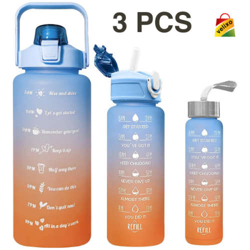 Motivational Water Bottles 3 Piece Set