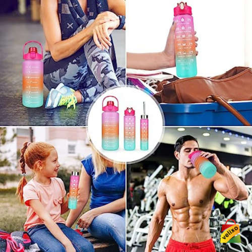 Motivational Water Bottles 3 Piece Set