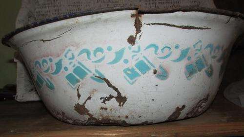 Vintage Patterned Enamel Basin