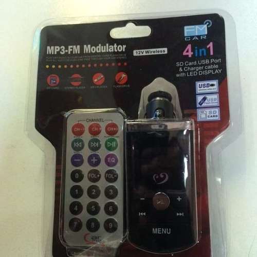 MP3 & FM MODULATOR 12V WIRELESS - 4 IN 1