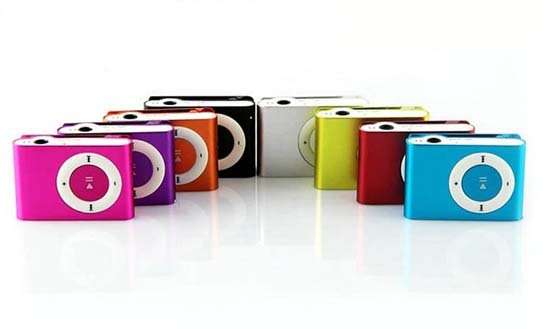 MP3 PLAYER AND EARPHONES - METAL - ASSORTED COLOURS