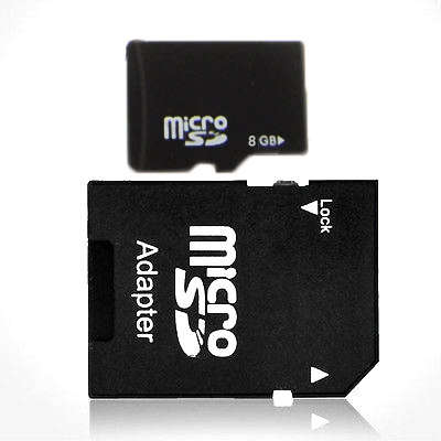 BRAND NEW  8GB MICRO SD MEMORY CARD WITH ADAPTOR