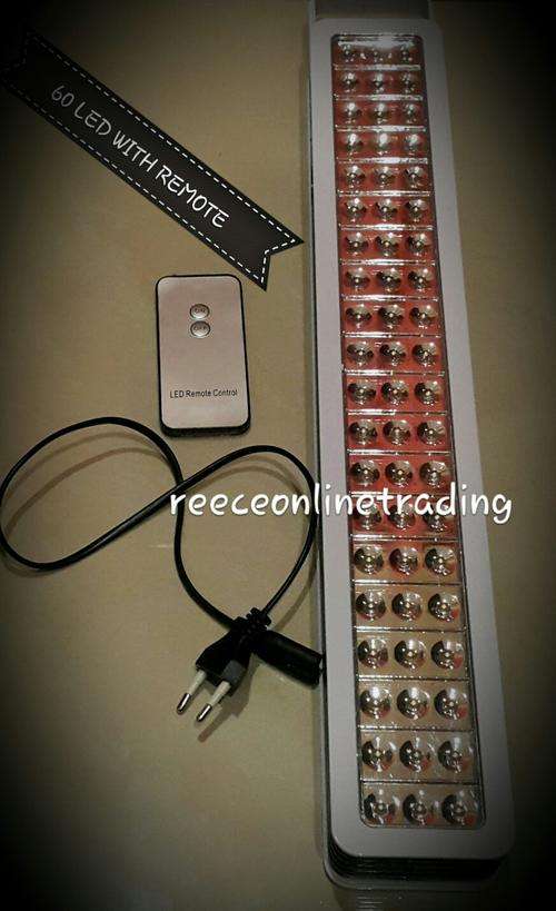 60 LED RECHARGEABLE LIGHT WITH REMOTE CONTROL - AUTOMATIC ON