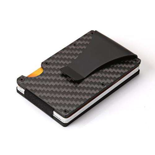 Carbon Fiber Wallet Credit Card Holder RFID Blocking