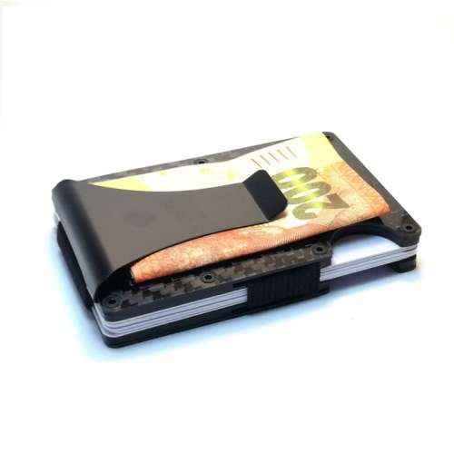 Carbon Fiber Wallet Credit Card Holder RFID Blocking