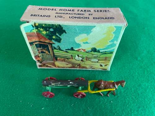 BRITAINS HORSE DRAWEN LOG TRAILER