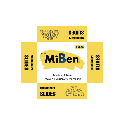 MiBen Clear Microscope Slides (50 Pcs)