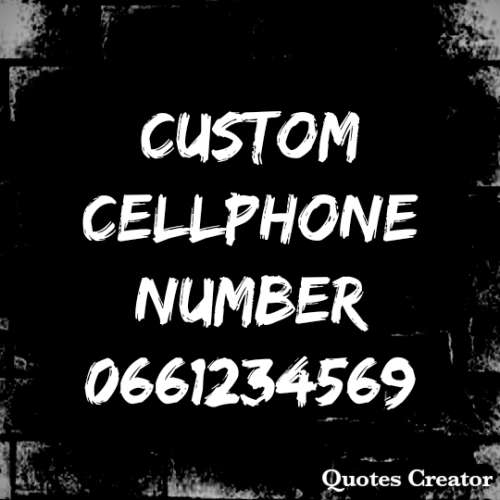 Custom Cellphone Number 0661234569