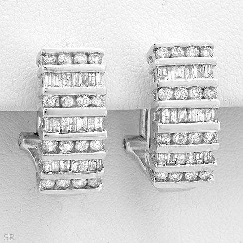 Fabulous Earrings With 1.00ctw Genuine Diamond