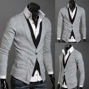 R599***   New Arrival !!  Men three colour to choose/  one piece coat