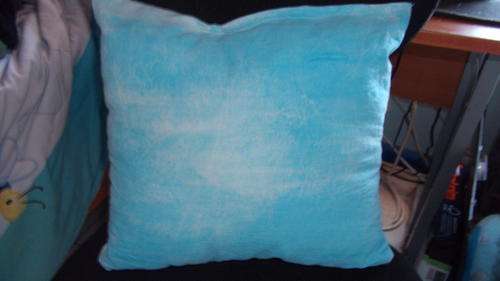 Washed-look Teal Cushion