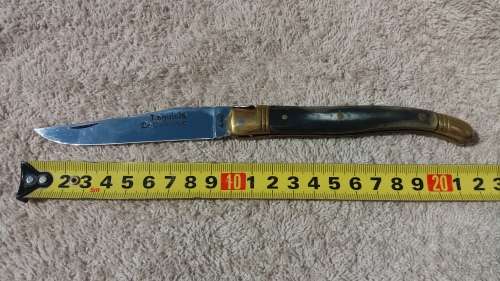 (Price reduced) Antique Laguiole Knife - Vintage Handmade Laguiole Knife With Bone & Brass Handle