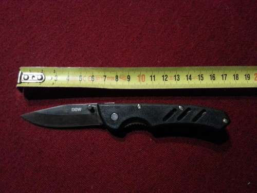 DOW Pocket knife with polymer handles and belt clip