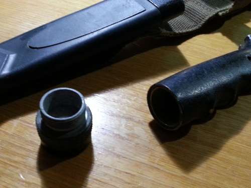 Vintage Marto Brewer Explorer Survival styled fixed blade knife with original sheath.