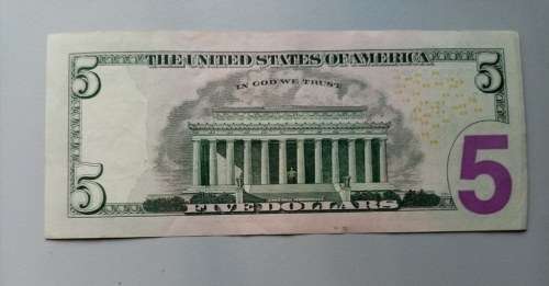 UNITED STATES 5 DOLLARS BANKNOTE