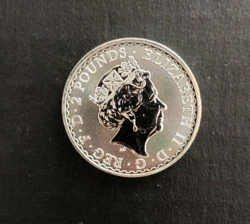 {ECONO BID} 2021 BRITANNIA 1 OZ SILVER COIN (UNC) (IN CAPSULE)