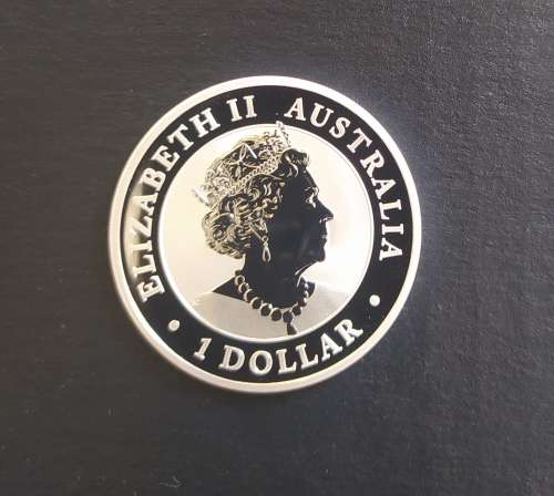 RARE 2019 AUSTRALIAN KOOKABURRA 1 OZ PURE SILVER COIN(BEIJING PANDA PRIVY MINT MARK)(CAPSULED)(UNC)