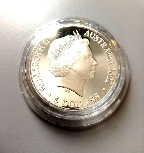 1 TROY OUNCE 999.9 PROOF SILVER 5 DOLLAR COIN OF QUEEN MOTHER-AUSTRALIAN MINT