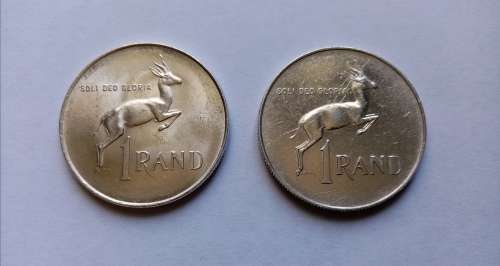 ***INSANE START***R1 AUCTION -1966 ENGLISH AND AFRIKAANS SILVER R1 COIN (80%SILVER)