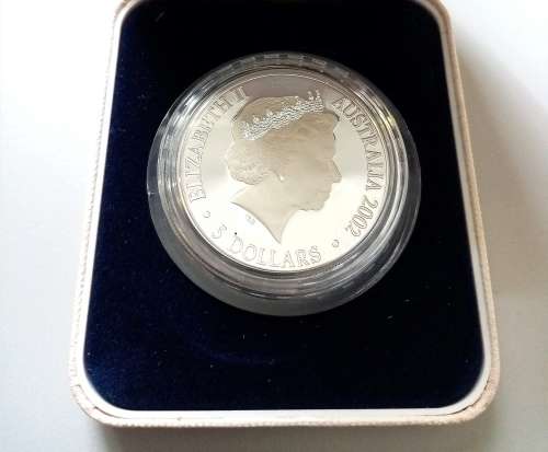 1 TROY OUNCE 999.9 PROOF SILVER 5 DOLLAR COIN OF QUEEN MOTHER-AUSTRALIAN MINT