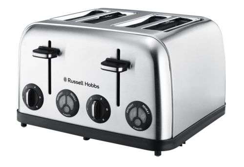RUSSELL HOBBS 4 SLICE STAINLESS STEEL TOASTER