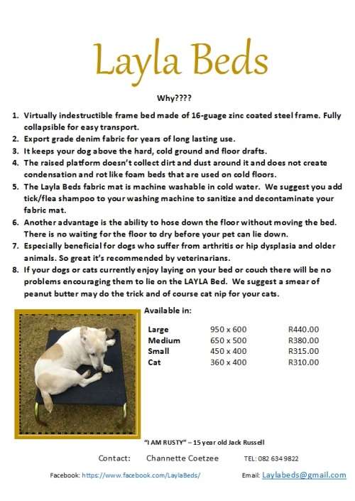 Large Hammock Style Raised Dog Beds