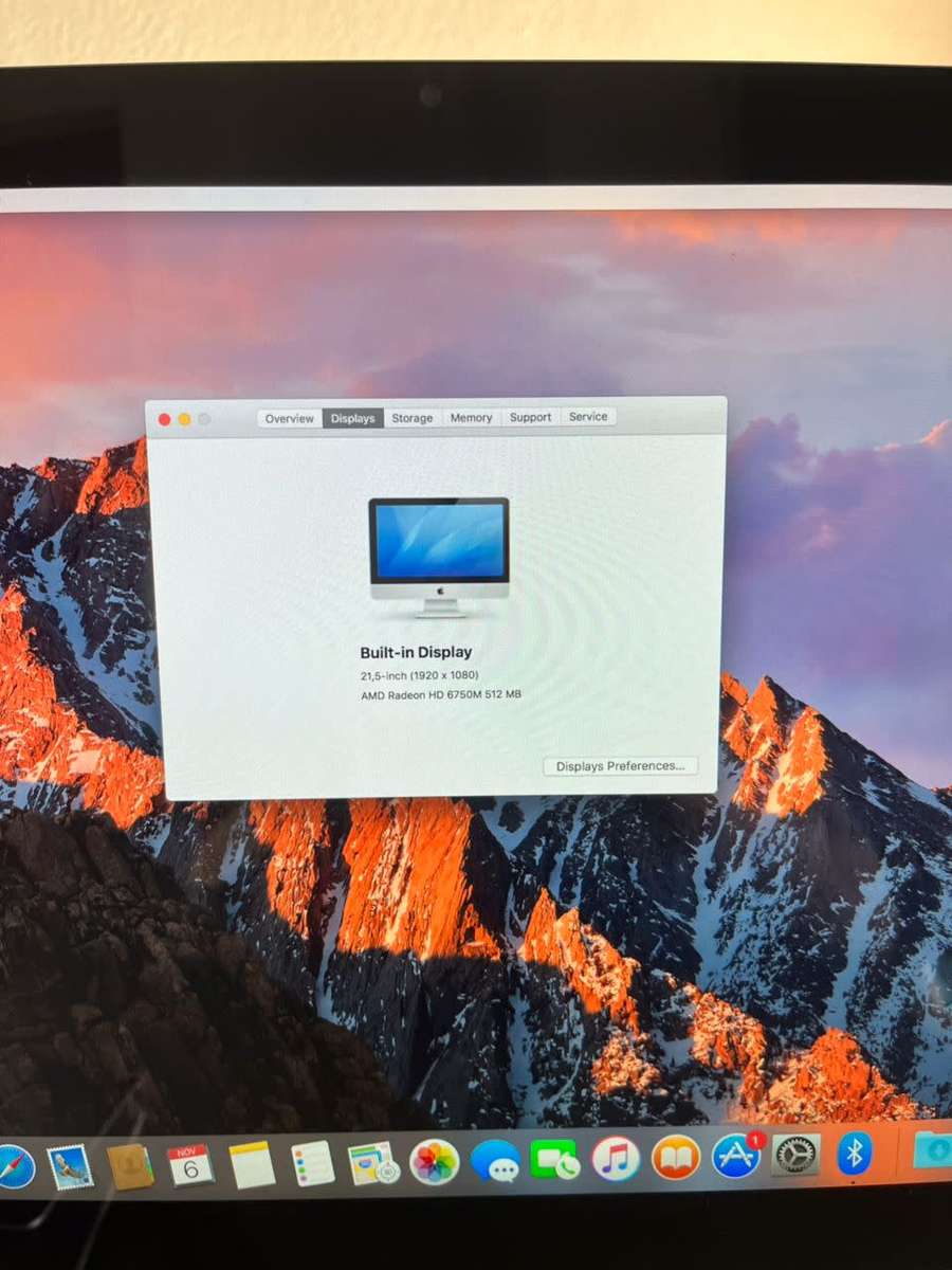 Apple iMac 21.5` Core i5 500GB 4GB RAM Mid 2011