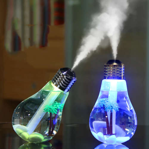 Colorful Light Bulb Humidifier Car Atomization Water Distributor Mini USB Humidifier Household Ambie