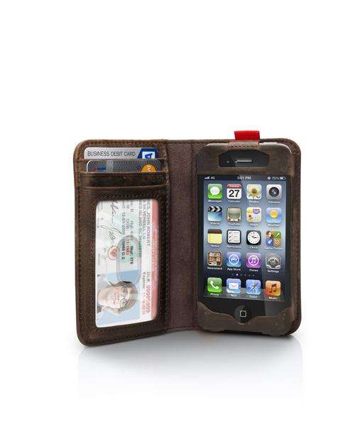 Antique leather book cover Twelve South BookBook Leather Case Wallet for apple iPhone 5
