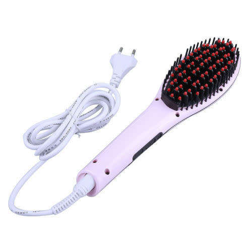 Electric Hair Straightener Comb Hot Iron Brush Auto Fast Hair Massager Tool