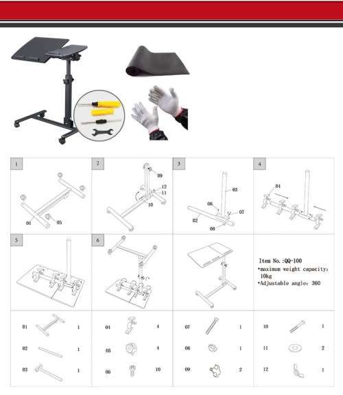 FOLDING COMPUTER DESK Folding Adjustable Free retractable Simple fashion
