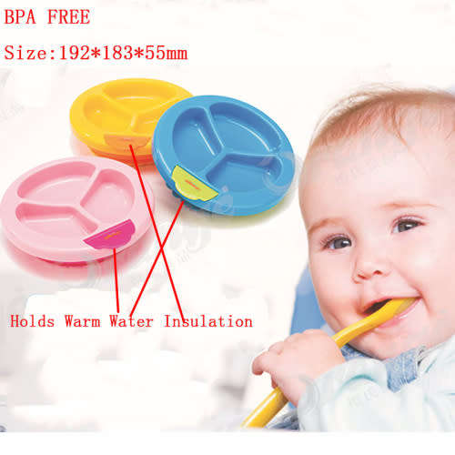 High Quality 3M+ Baby Warm Plate Safe Material Corn Fiber Tableware Dish