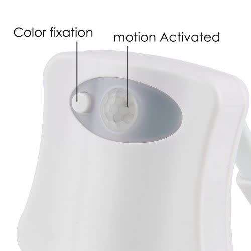 LED Home Toliet Bathroom Human Body Auto Motion Sensor Seat Night Light lamp