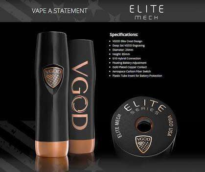 VGOD Elite Style Hybrid Mechanical Mod + VGOD Pro Drip Style RDA RBA Kit/ Vaporizer / Vape