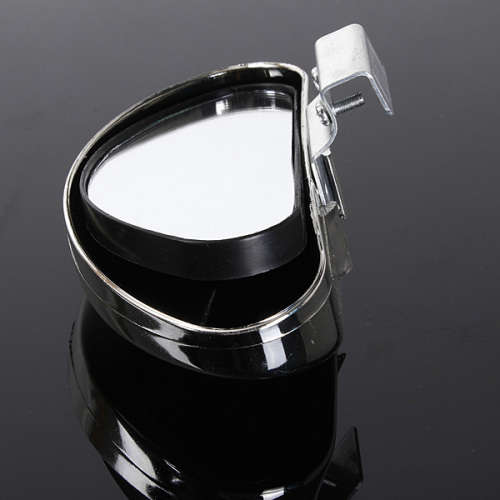 Silver Universal Auto Side Blind Spot Mirror Wide Angle View Safety (PACK OF 2)