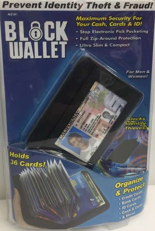 Men RFID Blocking Wallet Coin Bag Protective Wallet with 36 Card Slots