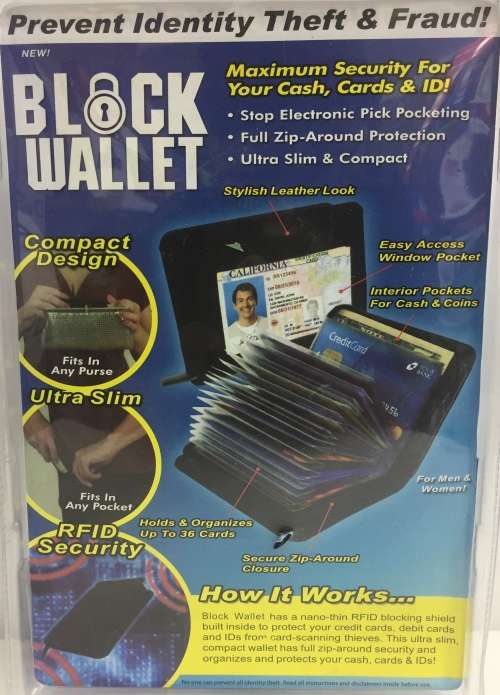 Men RFID Blocking Wallet Coin Bag Protective Wallet with 36 Card Slots