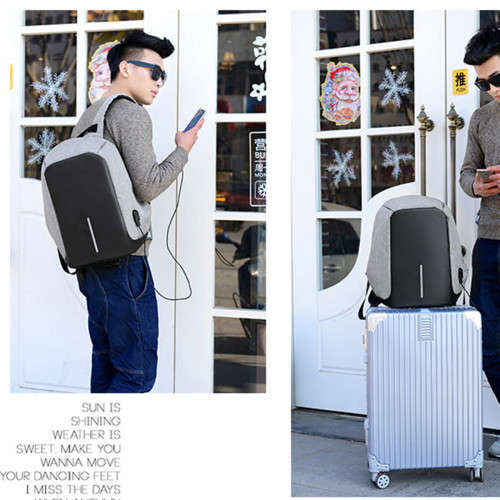 Anti Theft Laptop Notebook Backpack Bag Travel Bag With External USB Charging Port
