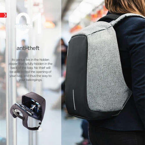 Anti Theft Laptop Notebook Backpack Bag Travel Bag With External USB Charging Port